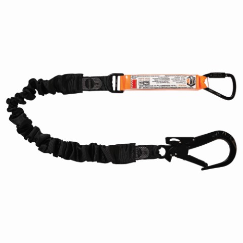 LINQ WEBBING LANYARD ELASTIC SNG LEG 1X KARABINER 1X T.A SCAFF HOOK